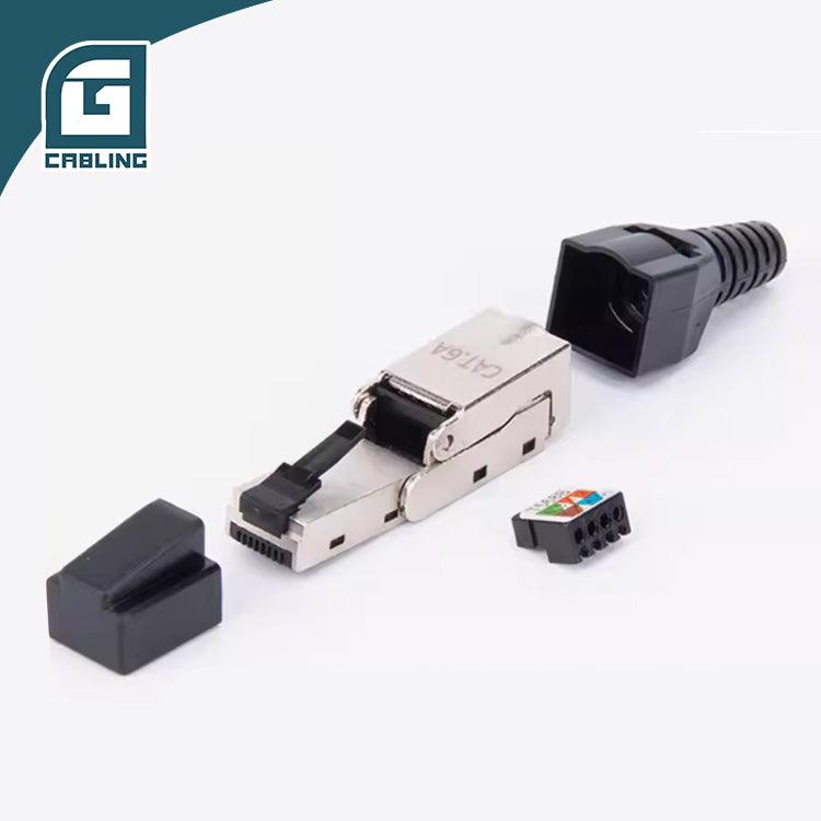 Gcabling FTP Cat 6 connectors rj45 Cat 6a connector 8P8C Toolless RJ45 Plug - Gcabling