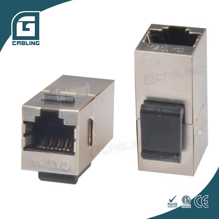 Gcabling rj45 coupler Cat6 coupler keystone jacks blue tip punch down on the end - Gcabling