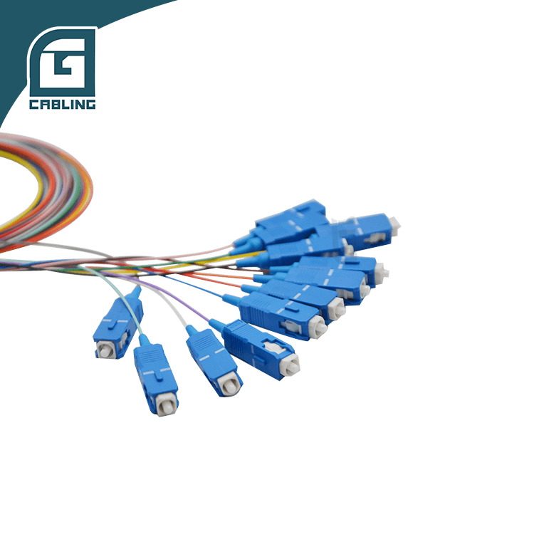 Gcabling 1M SC/UPC G657A1 SM 12 fibers pigtail sc fiber pigtail connector - Gcabling