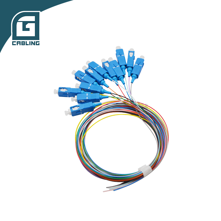 Gcabling 1M SC/UPC G657A1 SM 12 fibers pigtail sc fiber pigtail connector - Gcabling