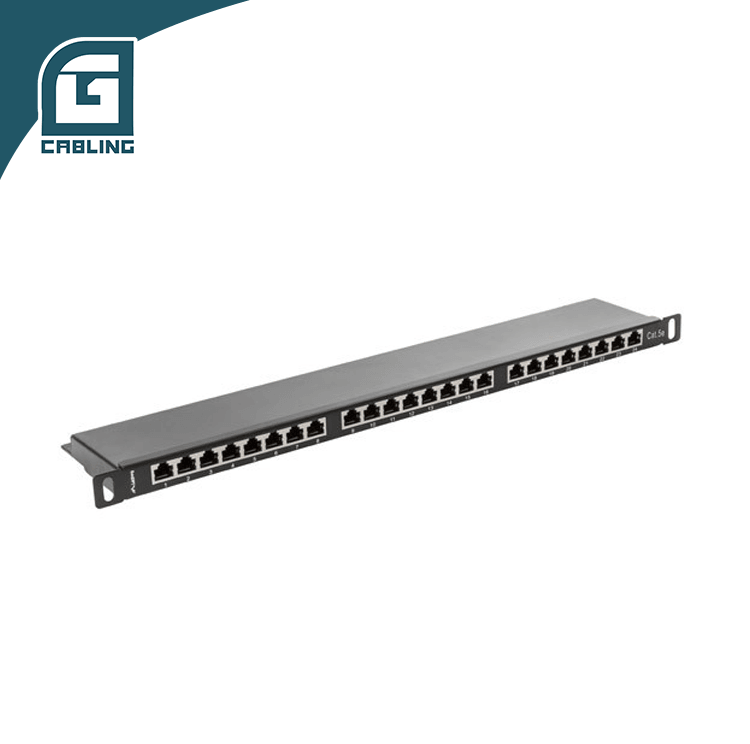 Gcabling 0.5U jack panel FTP Shielded Dual RJ45 CAT6 Cat6a patch panel - Gcabling