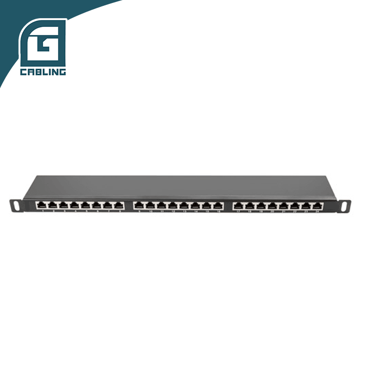 Gcabling 0.5U jack panel FTP Shielded Dual RJ45 CAT6 Cat6a patch panel - Gcabling