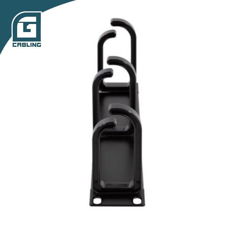Gcabling cable manager 1u 10″ Horizontal with 3 Rings - Gcabling
