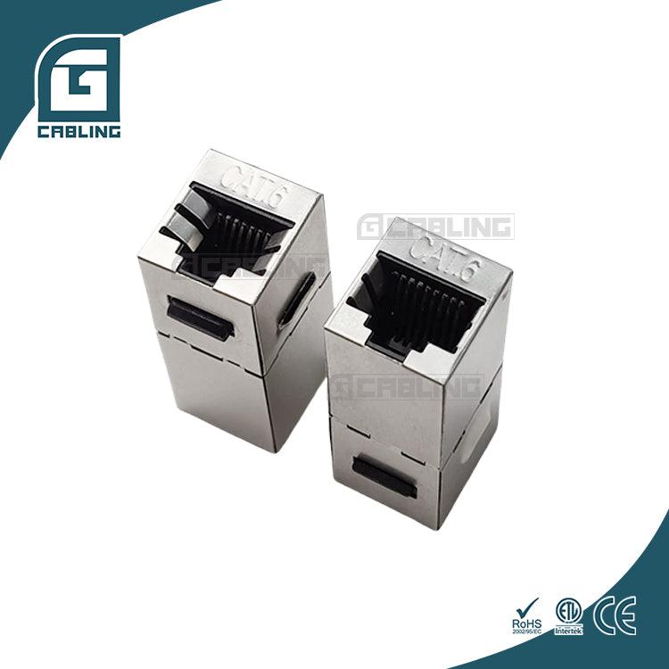 Gcabling rj45 coupler Cat6 coupler keystone jacks blue tip punch down on the end - Gcabling