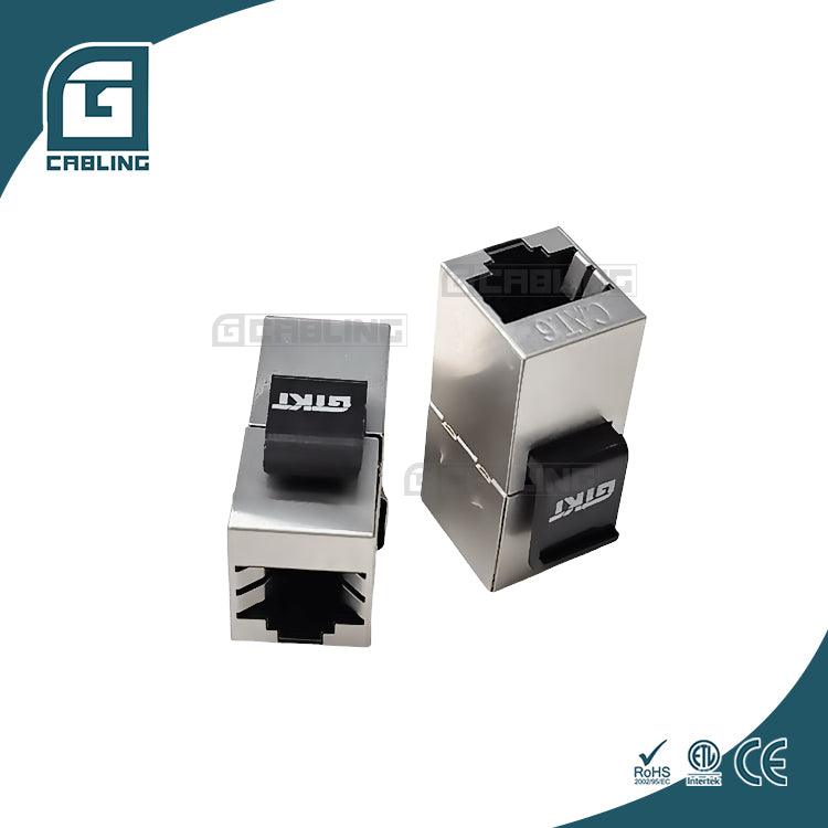Gcabling rj45 coupler Cat6 coupler keystone jacks blue tip punch down on the end - Gcabling