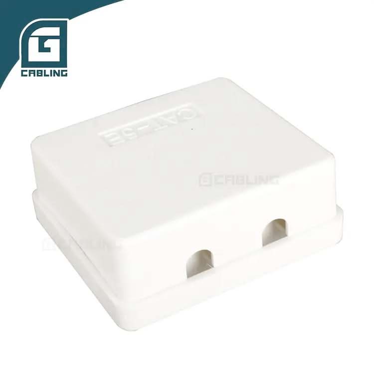 Connection Box 2 Port with RJ45 Keystone Jack Cat6 UTP