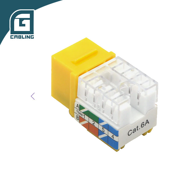 Keystone jack CAT.6A UTP IDC:110 white