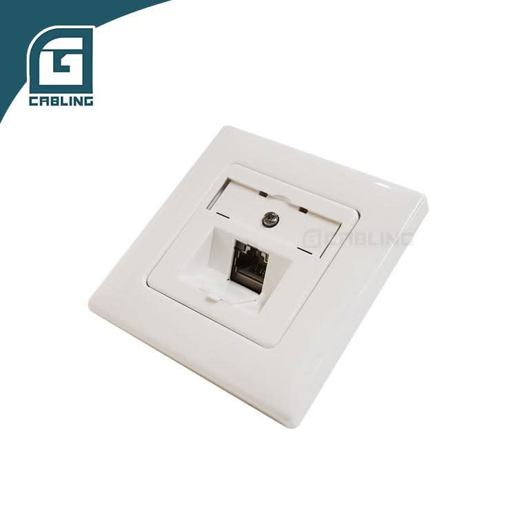 Gcabling CAT-6A shielded face plate 80*80mm Germany modular plate - Gcabling