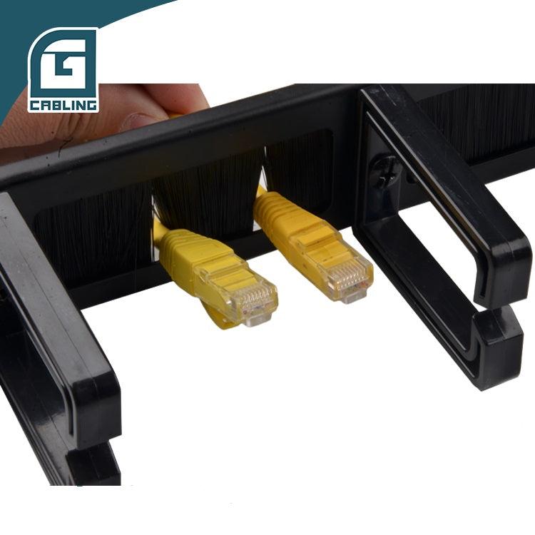 Gcabling 1U 5 Metal Rings 19″ server rack cable management - Gcabling