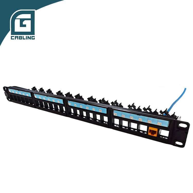 Gcabling 1U 24 Port Blank patch panel rj45 19inch UTP Keystone Patch Panel - Gcabling