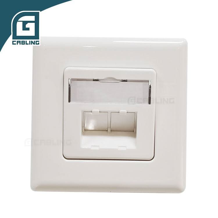 Dual keystone wall plate
2-port modular face plate CAT-6A full shielded 80*80MM