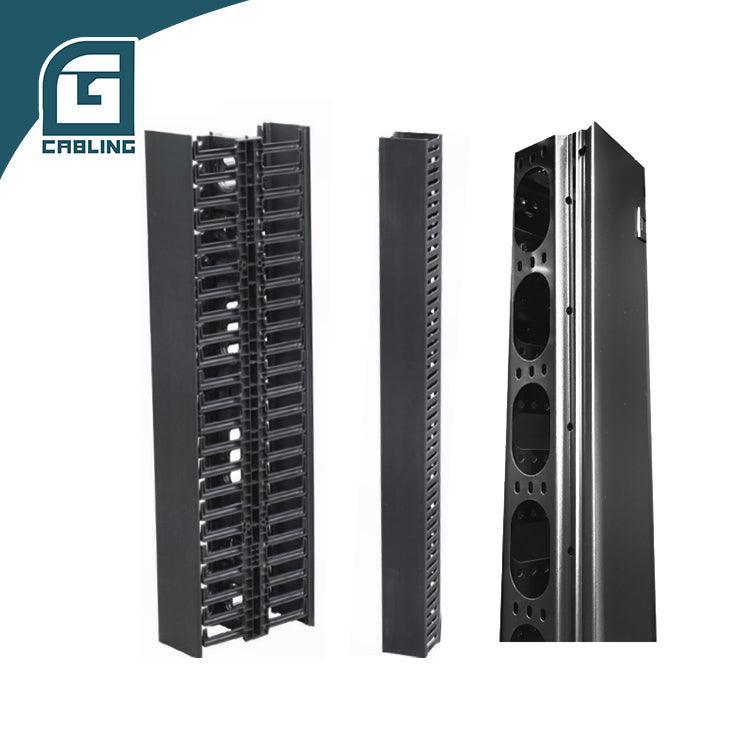 Gcabling Single-side ABS Plastic 45U Vertical cable management shelves with cover - Gcabling