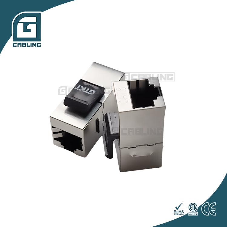Gcabling rj45 coupler Cat6 coupler keystone jacks blue tip punch down on the end - Gcabling
