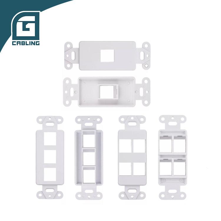 Gcabling Ethernet wall plate adapter 1 2 3 4-port 6 ports for face plate frame - Gcabling