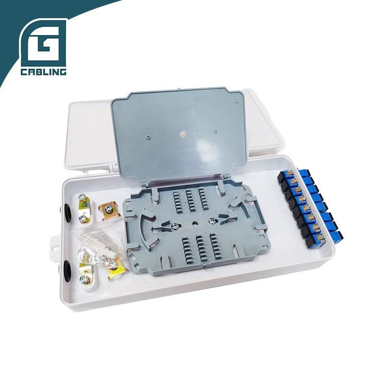 Gcabling 8port ftth termination box White ABS optical box - Gcabling