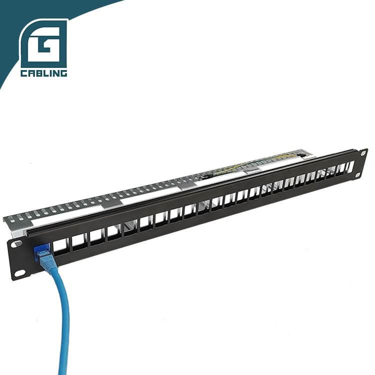 Gcabling 1U 24 Port FTP Keystone Patch Panel 19inch Unloaded Patchpanel - Gcabling