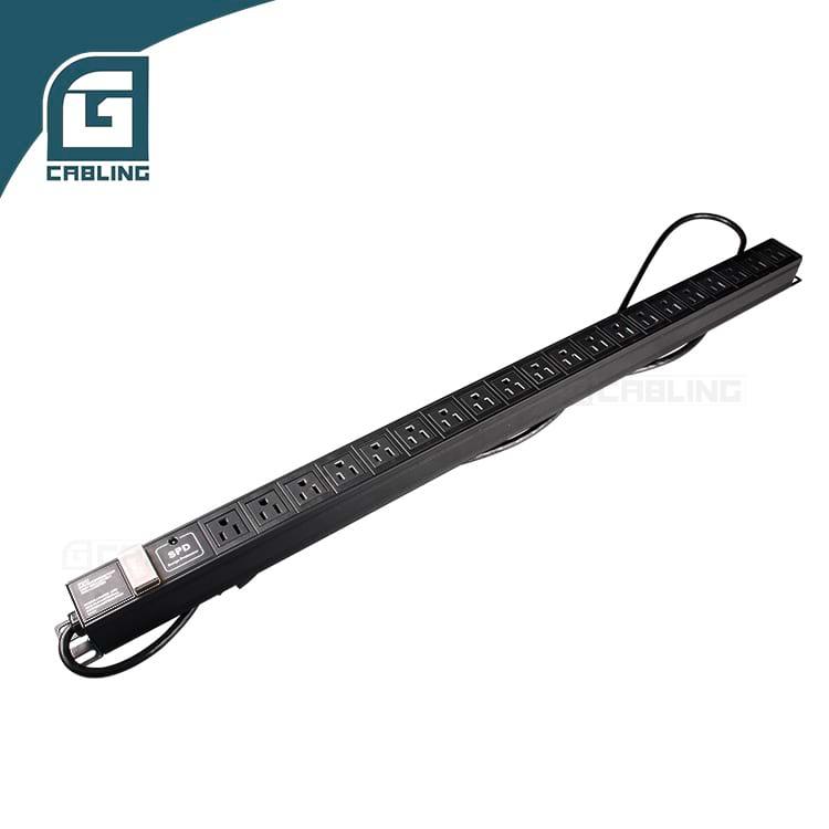 Gcabling 1U 20 Port USA Socket PDU with switched power distribution unit for data center - Gcabling