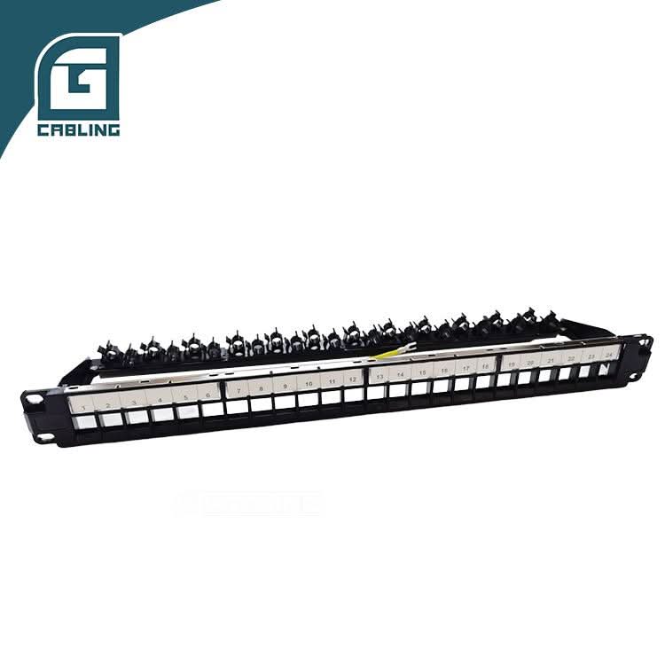 Gcabling 1U 24 Port FTP keystone patch panel 19inch Unloaded patch panel types - Gcabling