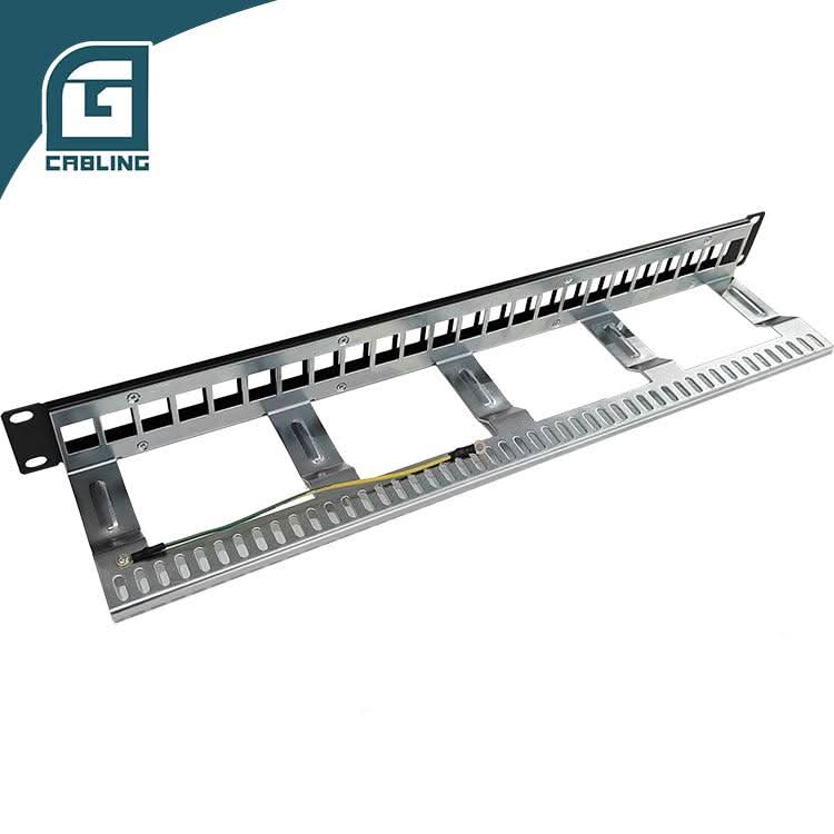 Gcabling 1U 24 Port FTP Keystone Patch Panel 19inch Unloaded Patchpanel - Gcabling