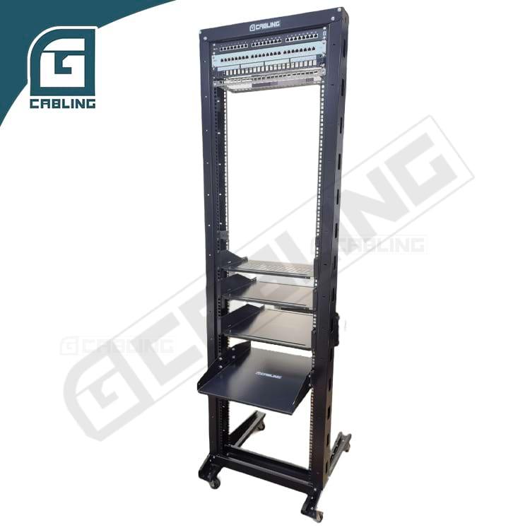 Gcabling 19 inch server rack shelves 33U 42U 600mm Width 2 Pole - Gcabling