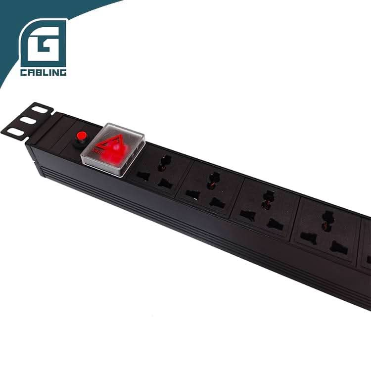Gcabling server power distribution unit for cabinet 1U 8 Port Multipurpose Socket Rack PDU - Gcabling