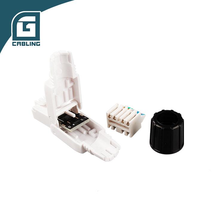 Gcabling CAT 6A toolless rj45 connectors Cat6A 8P8C Network Modular Plug - Gcabling