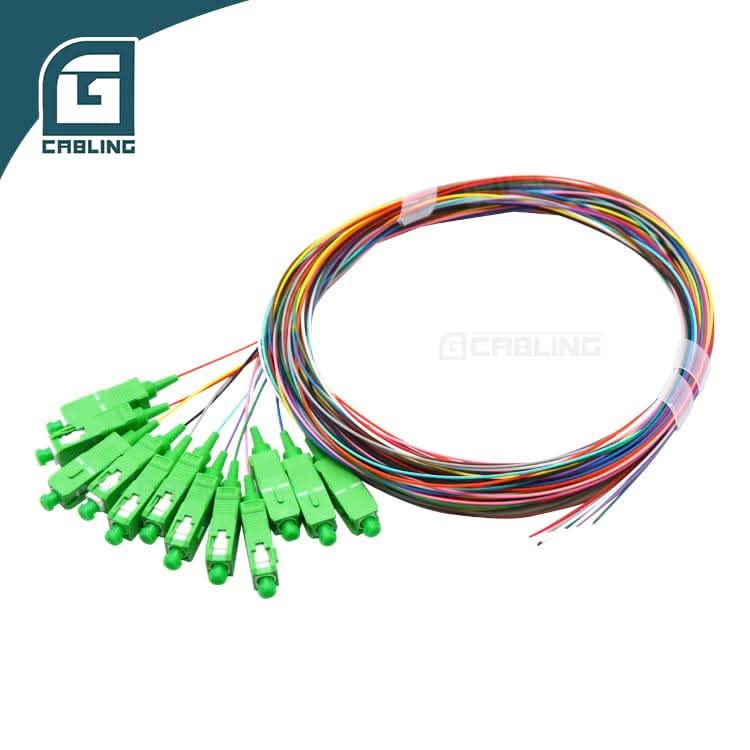 Gcabling SC/APC 12 fiber pigtail 1M sc fiber optic pigtail connector fiber - Gcabling