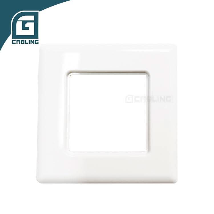 Gcabling CAT-6A shielded face plate 80*80mm Germany modular plate - Gcabling