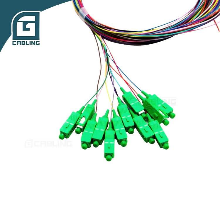 Gcabling SC/APC 12 fiber pigtail 1M sc fiber optic pigtail connector fiber - Gcabling