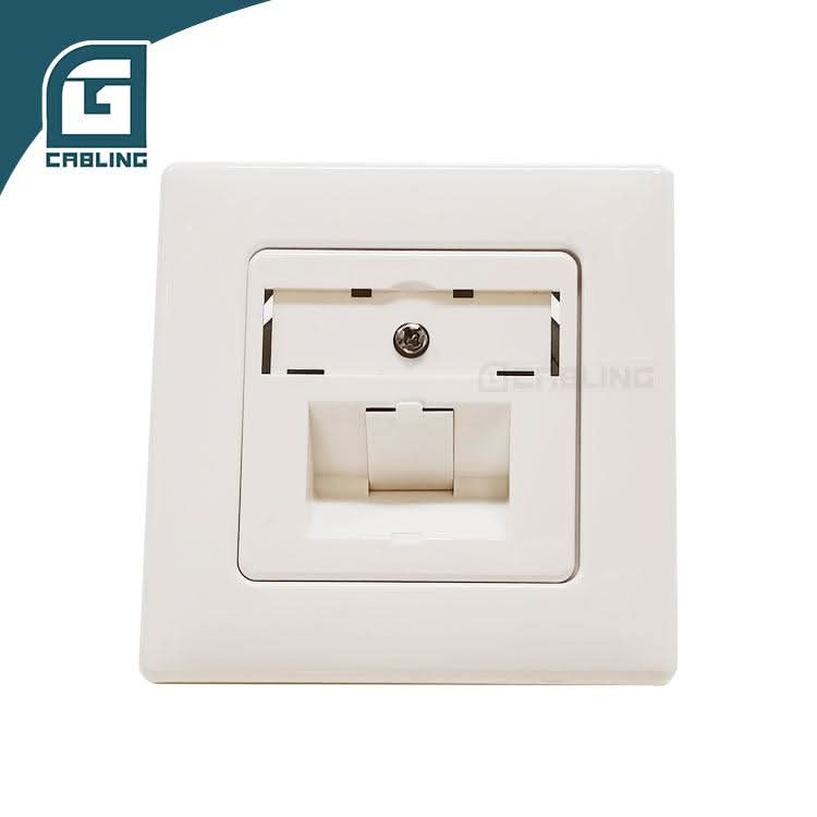 Gcabling CAT-6A shielded face plate 80*80mm Germany modular plate - Gcabling