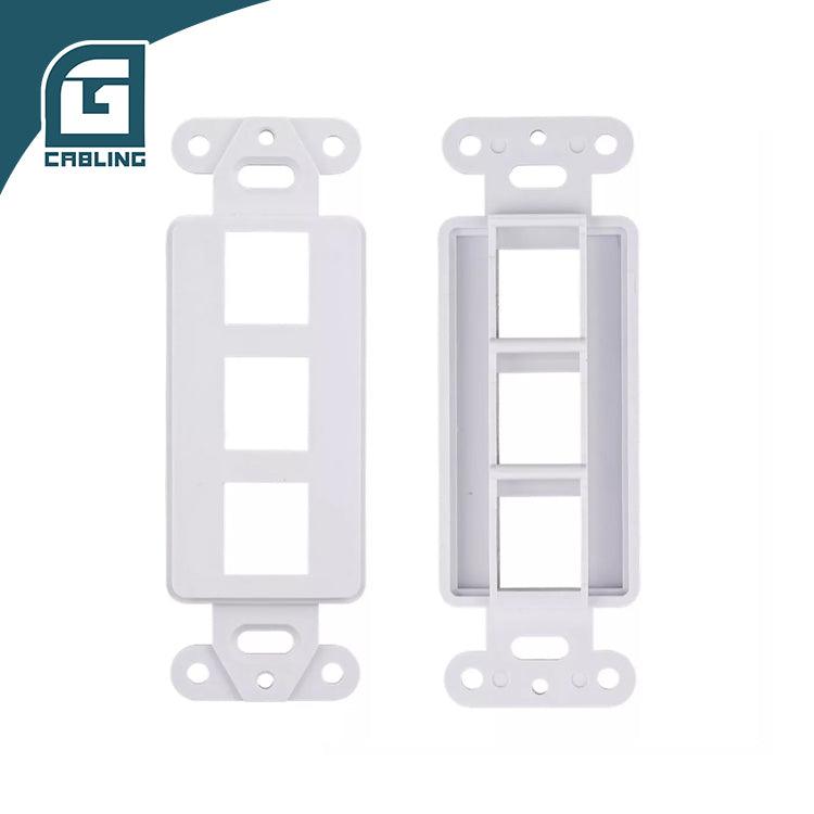 Gcabling Ethernet wall plate adapter 1 2 3 4-port 6 ports for face plate frame - Gcabling