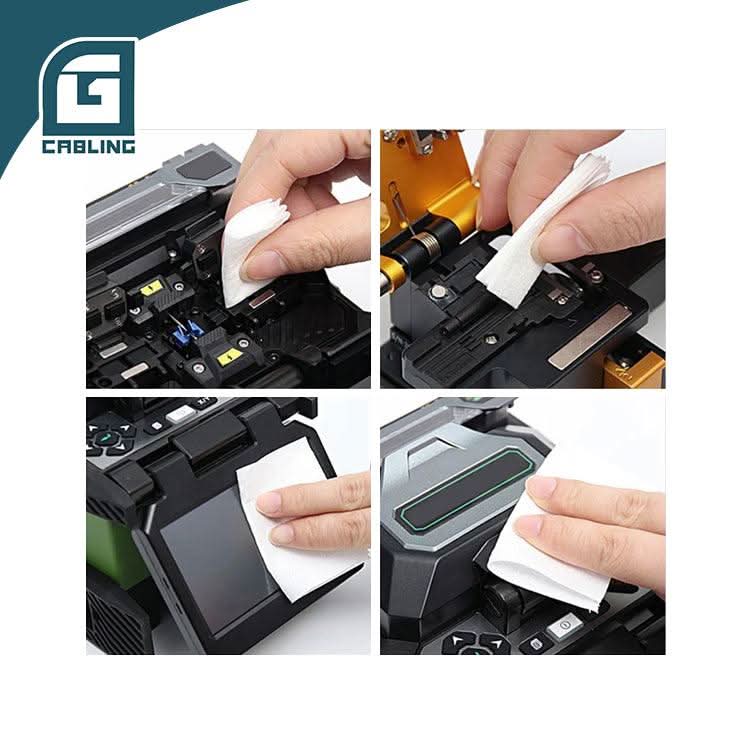 Gcabling fibre optic cleaning paper Dust-free Size 11*21cm 280 draws/green box - Gcabling