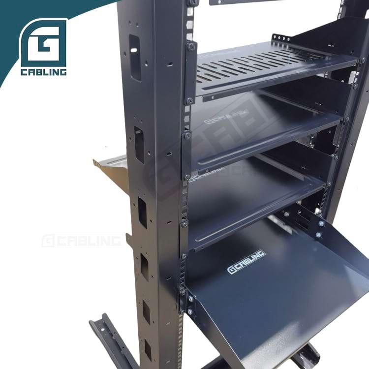 Gcabling 19 inch server rack shelves 33U 42U 600mm Width 2 Pole - Gcabling