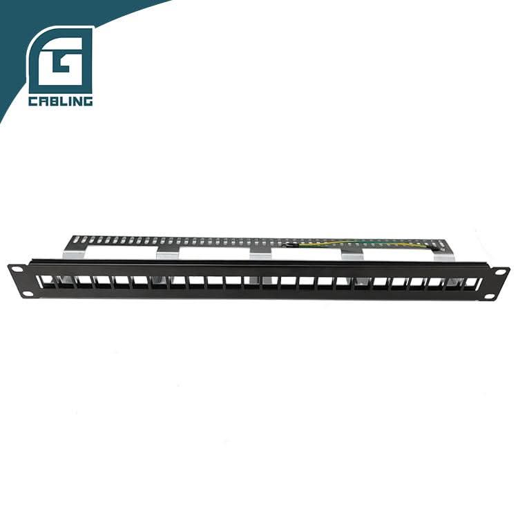 Gcabling 1U 24 Port FTP Keystone Patch Panel 19inch Unloaded Patchpanel - Gcabling