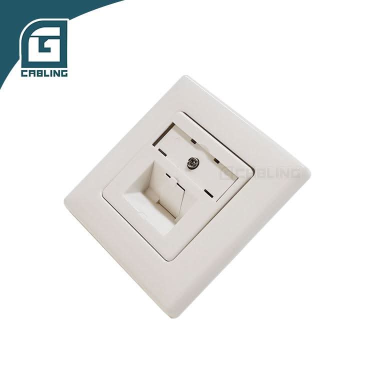 Gcabling CAT-6A shielded face plate 80*80mm Germany modular plate - Gcabling