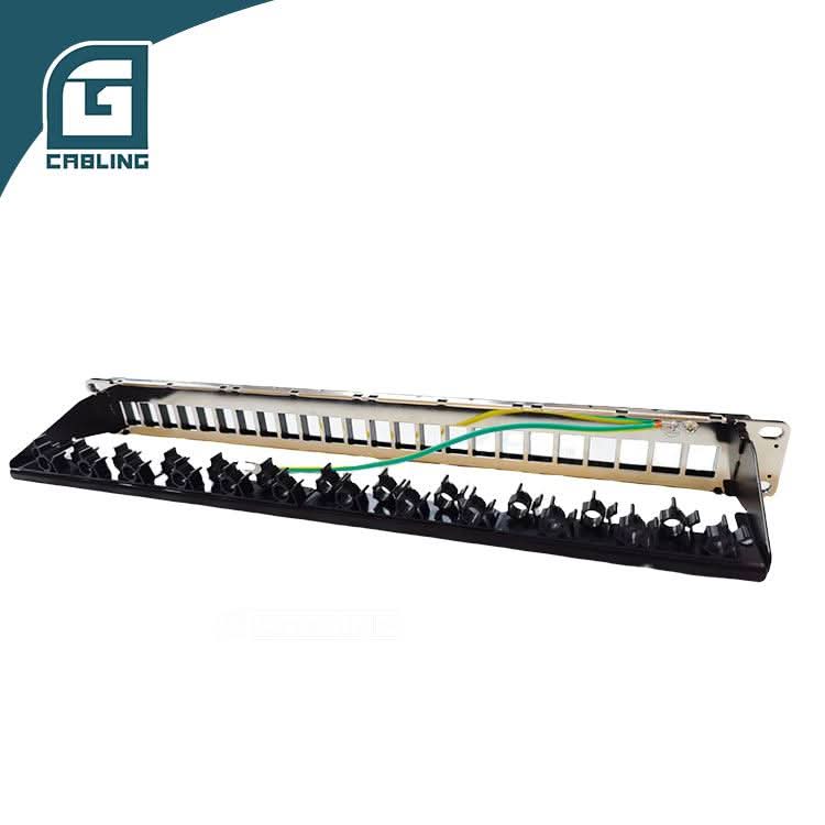 Gcabling 1U 24 Port FTP keystone patch panel 19inch Unloaded patch panel types - Gcabling