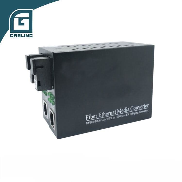 Gcabling Simplex 10/100/1000Mbps 20km RJ45 SC SM Fiber Converter fibre optic transceivers - Gcabling