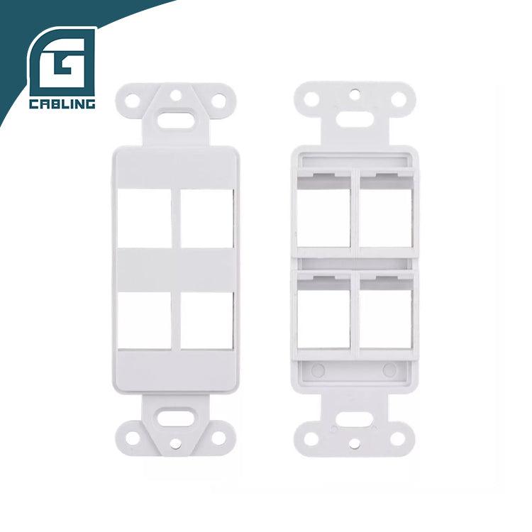 Gcabling Ethernet wall plate adapter 1 2 3 4-port 6 ports for face plate frame - Gcabling