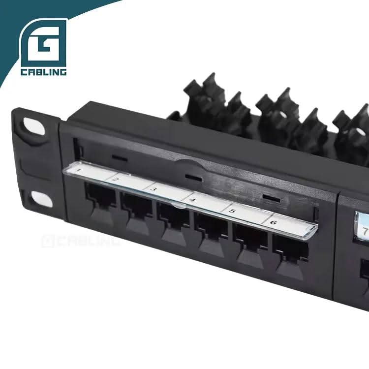 Gcabling UTP Cat6 Cat6A 1U 19″ 24 Port copper patch panel - Gcabling