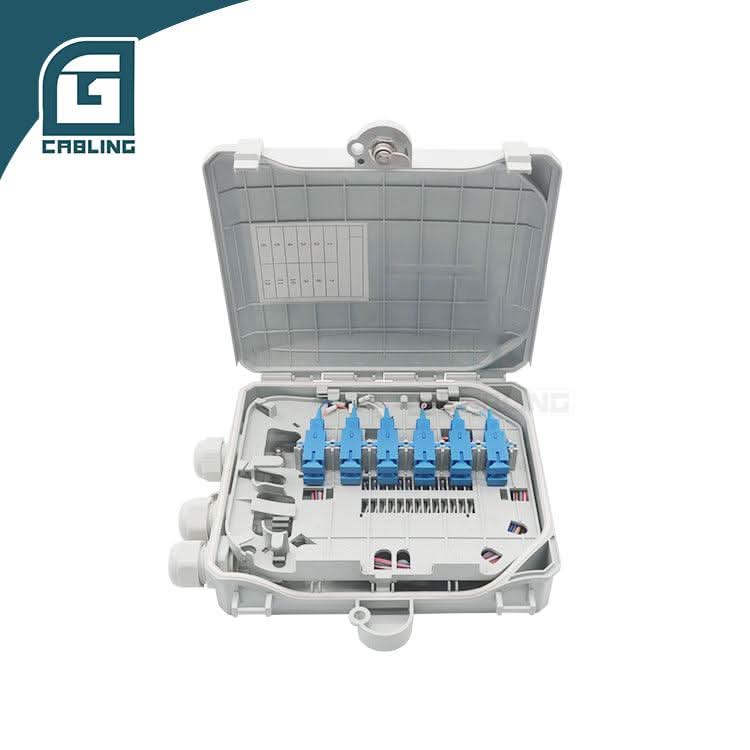 Gcabling 12 Core ABS Gray fiber optics termination box - Gcabling