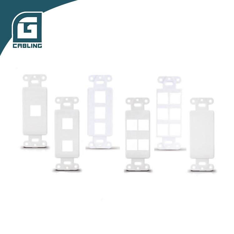 Gcabling Ethernet wall plate adapter 1 2 3 4-port 6 ports for face plate frame - Gcabling