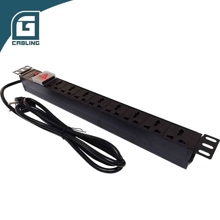 Gcabling server power distribution unit for cabinet 1U 8 Port Multipurpose Socket Rack PDU - Gcabling