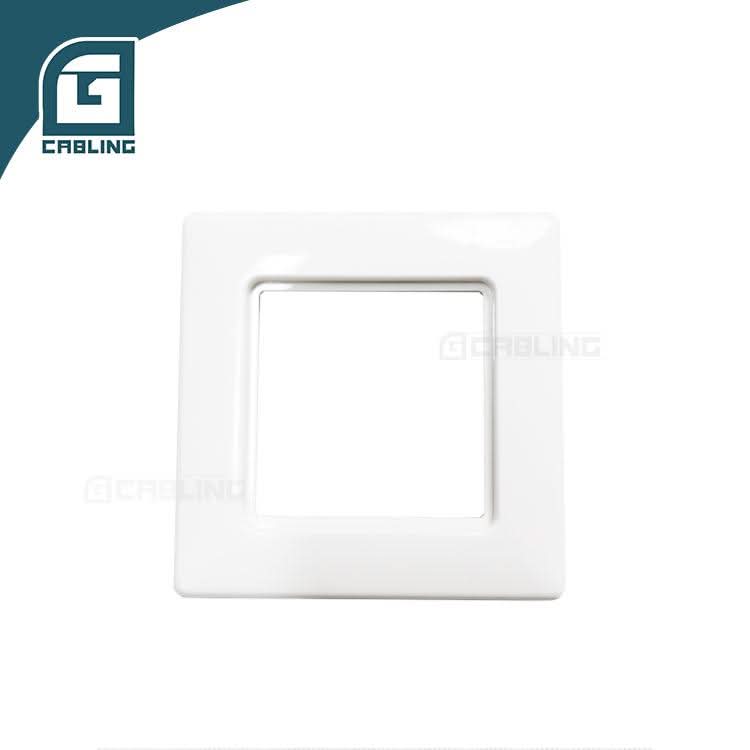 Gcabling 2-port modular face plate CAT-6A full shielded 80*80MM