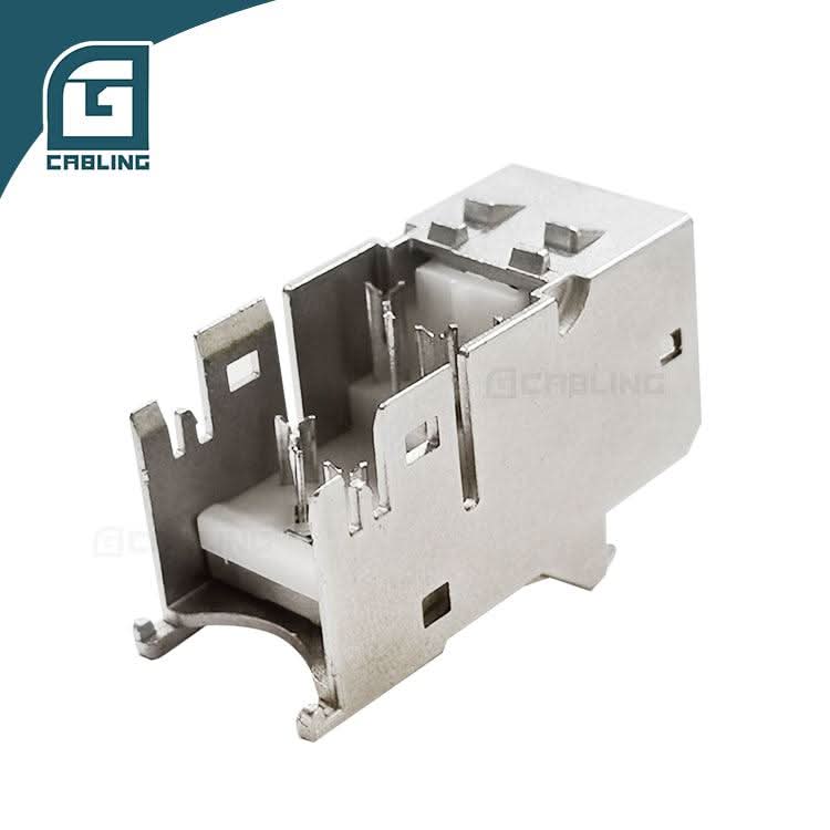 Gcabling Cat6a keystone jack 90 Degree Zinc Alloy Toolless keystone jack - Gcabling