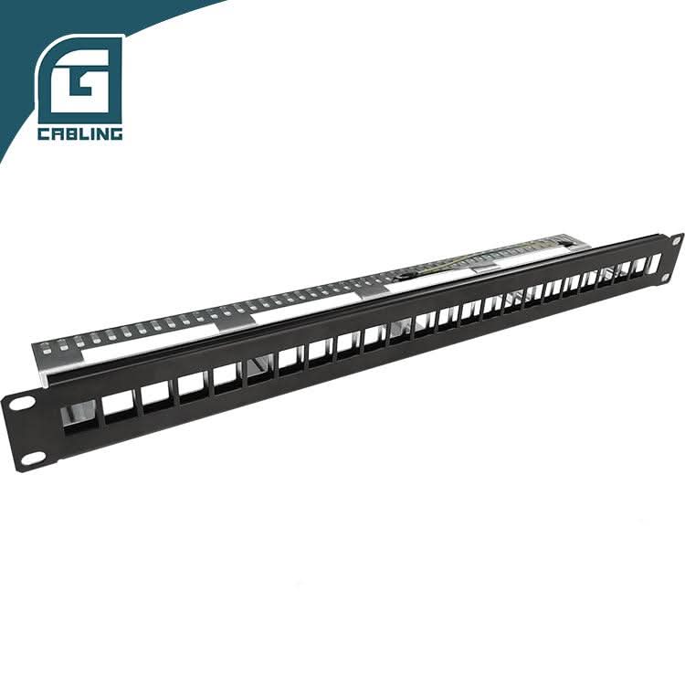 Gcabling 1U 24 Port FTP Keystone Patch Panel 19inch Unloaded Patchpanel - Gcabling