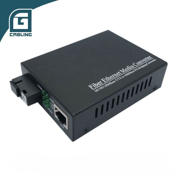 Gcabling Simplex 10/100/1000Mbps 20km RJ45 SC SM Fiber Converter fibre optic transceivers - Gcabling