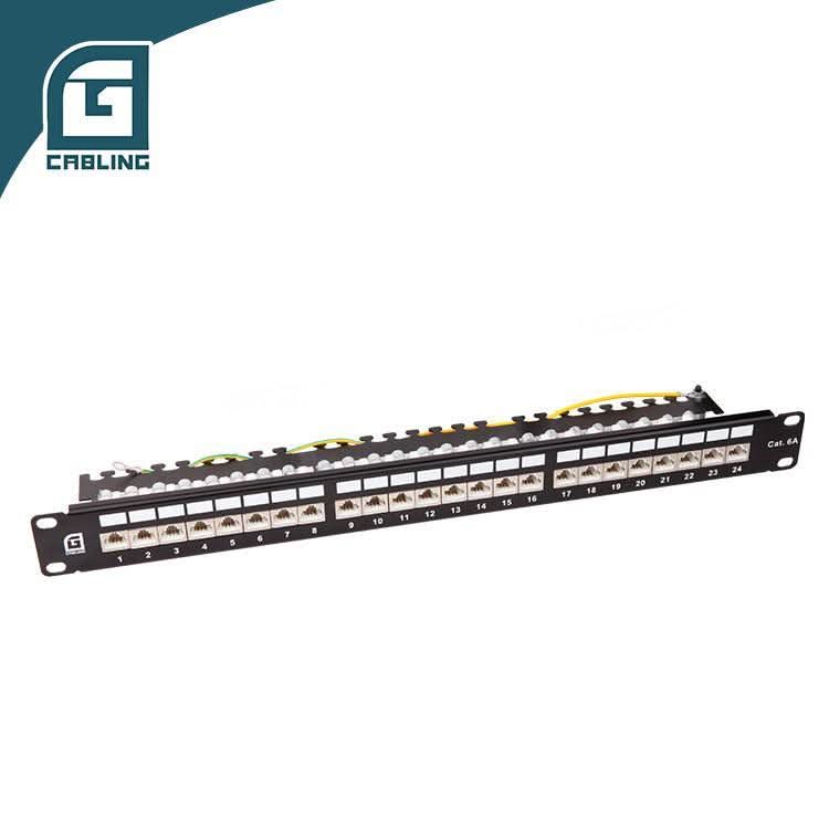 Gcabling Cat6 patch panel manufacturer FTP SPCC Shielded jack panel 24 port - Gcabling