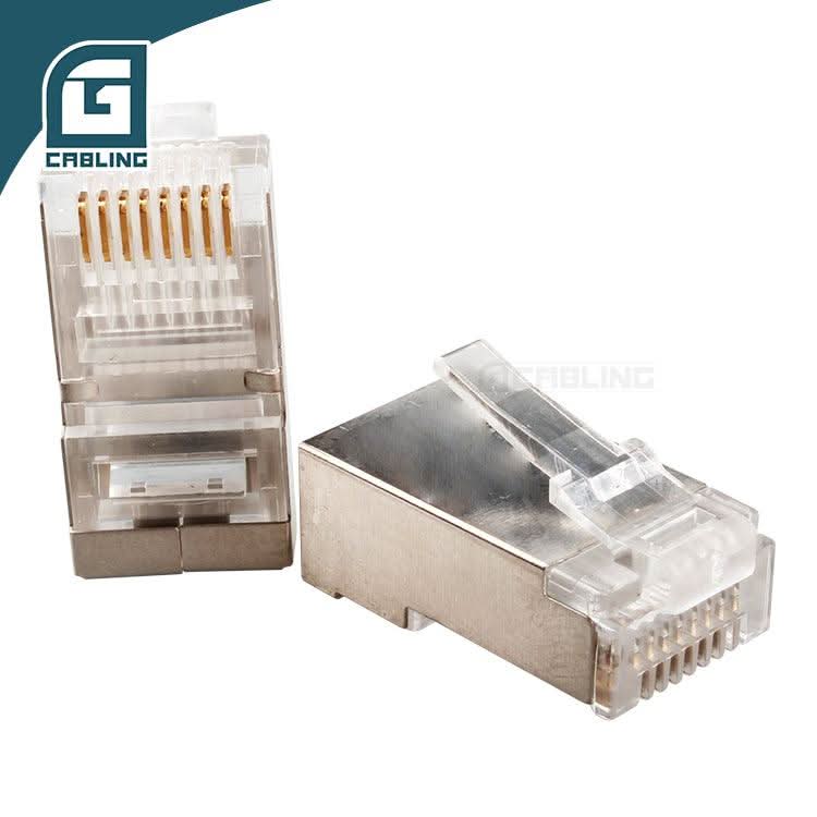 Gcabling Cat6 rj 45 Cat5e Connectors Shielded FTP Transparent Modular Plug - Gcabling