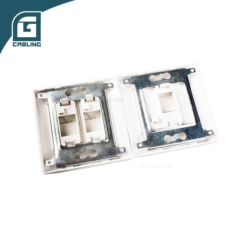 Gcabling 1-port modular face plate France type 80mm face plate - Gcabling
