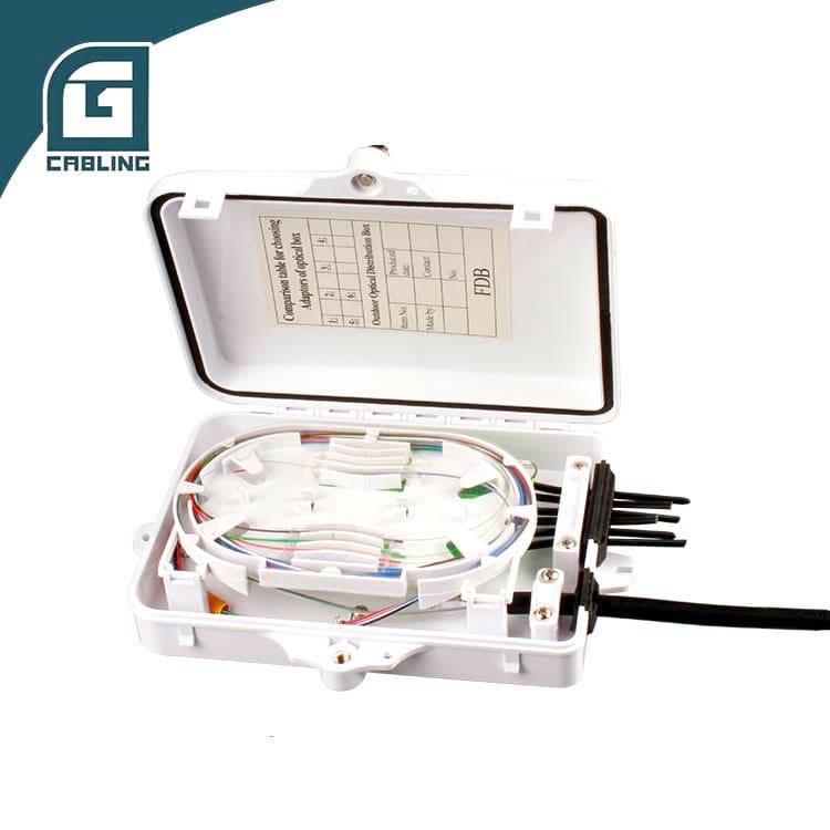 Gcabling 6 Core fibre termination box White IP65 fiber distribution box - Gcabling